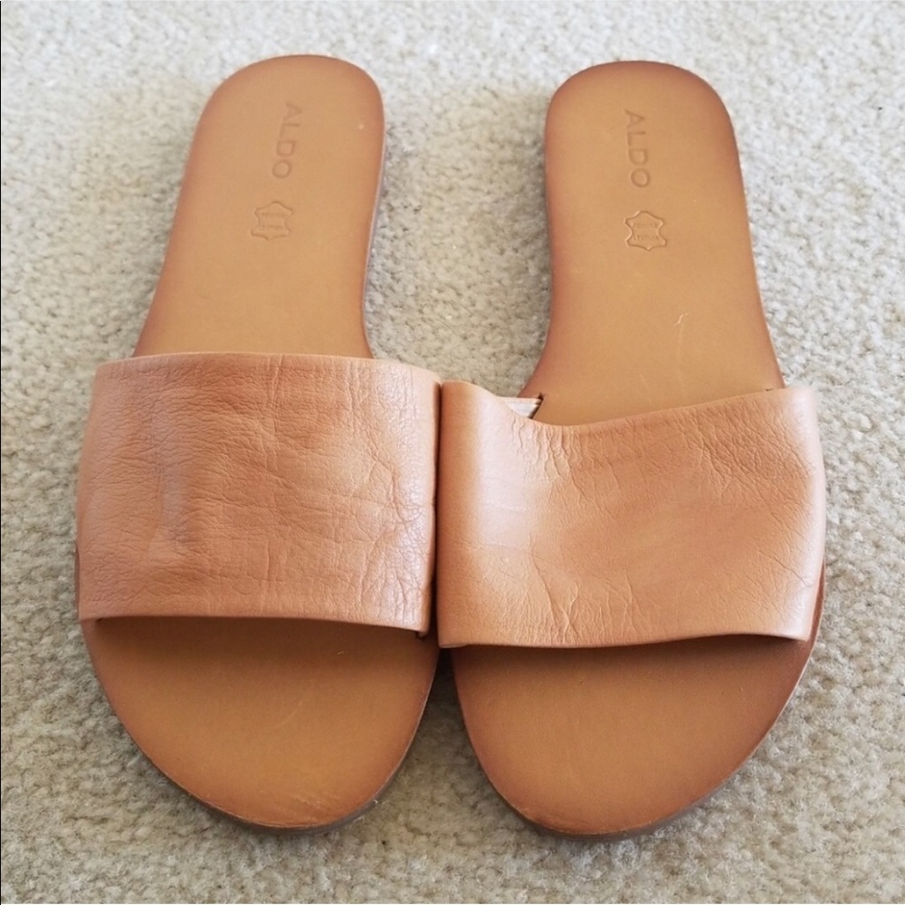 Genuine Leather Aldo Slides